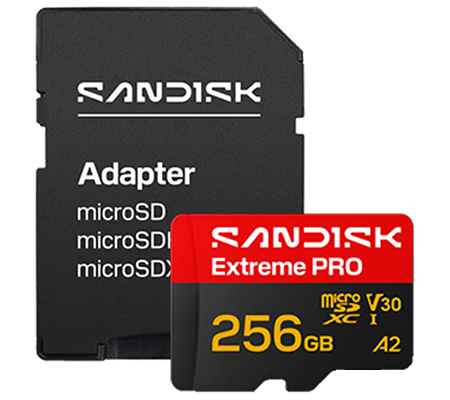 SanDisk Micro SDXC Extreme Pro 256GB UHS-I V30 (Read 250MB/s and Write 170MB/s)