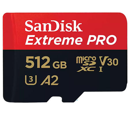 Sandisk Micro SDXC Extreme Pro 512GB UHS-1 U3 V30 (Read 200MB/s and Write 140MB/s)