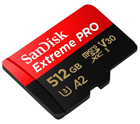 Sandisk Micro SDXC Extreme Pro 512GB UHS-1 U3 V30 (Read 200MB/s and Write 140MB/s)