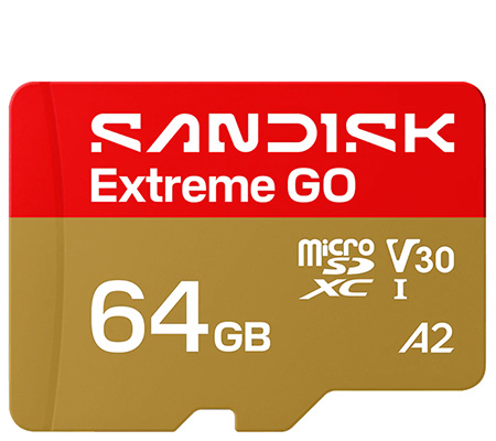 Sandisk Micro SDXC Extreme GO 64GB UHS-I U3 V30 (Read 170MB/s and Write 80MB/s)