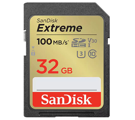 SanDisk SDHC Extreme 32GB UHS-I (Read 100MB/s and Write 60MB/s)