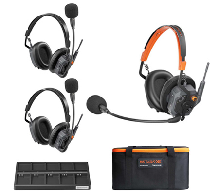 Saramonic WiTalk9 X 3D 3-Person Full Duplex Wireless Dual Ear Headset Intercom System