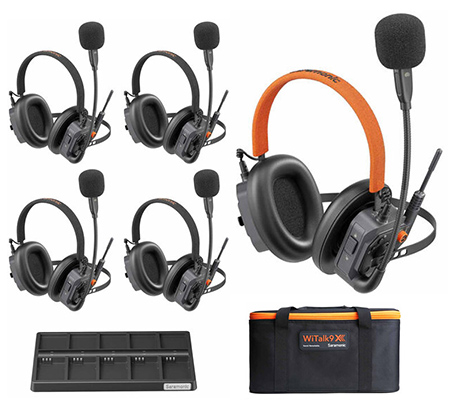 Saramonic WiTalk9 X 5H 5-Person Full Duplex Wireless Helmet Dual Ear Headset Intercom