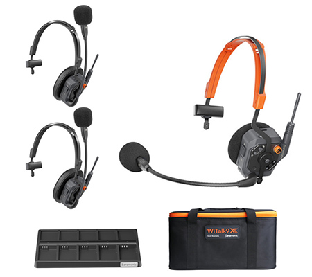Saramonic WiTalk9 X 3S 3-Person Full Duplex Wireless Single Ear Headset Intercom System