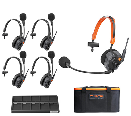 Saramonic WiTalk9 X 5S 5-Person Full Duplex Wireless Single Ear Headset Intercom System