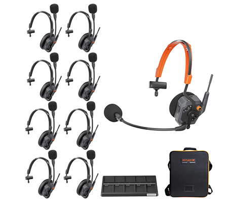 Saramonic WiTalk9 X 9S 9-Person Full Duplex Wireless Single Ear Headset Intercom System