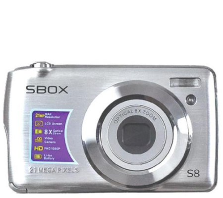 SBOX S8 Digital Camera Pocket Silver