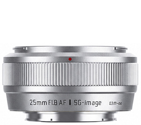 SG Image AF 25mm f/1.8 for Fujifilm X Mount APSC Silver