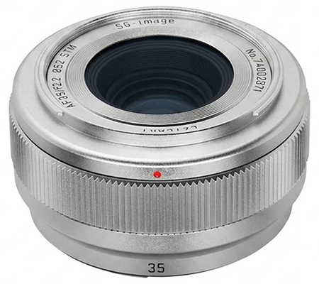 SG-image AF 35mm F/2.2 for Panasonic L Mount Full Frame Silver