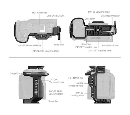 SmallRig HawkLock Quick Release Cage Kit for Canon EOS R6 V 6372