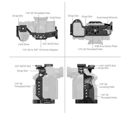 SmallRig HawkLock Quick Release Cage for Sony A7R VI 6702