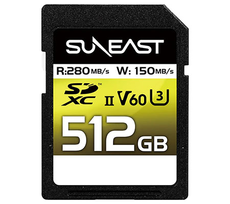 Suneast SDXC 512GB 280MB/s UHS-II V60 Series SE-SDU2512GB280