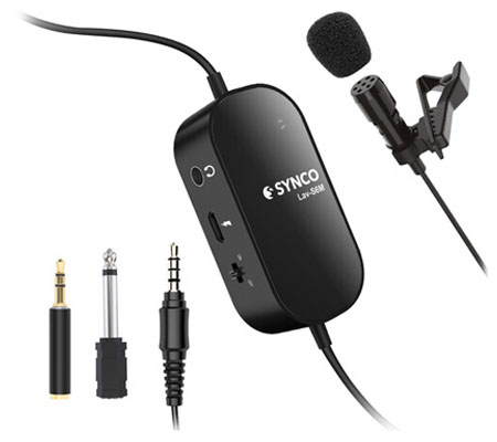 Synco Lav-S6M Omnidirectional Lavalier Microphone with Real-Time Audio Monitoring