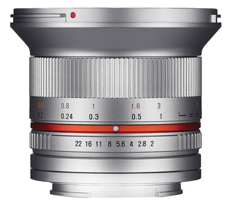 Samyang 12mm f/2 NCS CS for Fujifilm X Mount APSC Silver