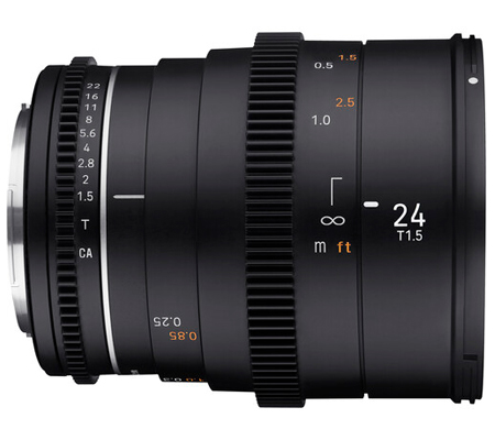 Samyang VDSLR 24mm T1.5 MK2 Cine Lens for Canon RF Mount Full Frame