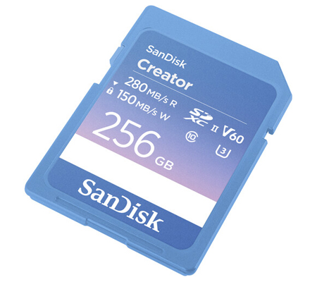 SanDisk SDXC Creator 256GB UHS-II V60 (Read 280MB/s and Write 150MB/s)