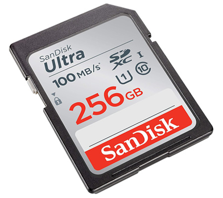 Sandisk SDXC Ultra 256GB UHS-I (Read 100MB/s)