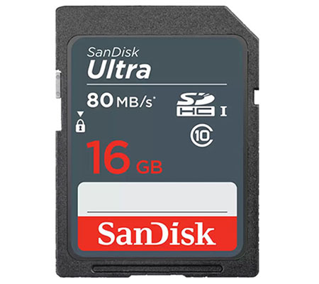 Sandisk SDHC Ultra 16GB UHS-I (Read 80MB/s)
