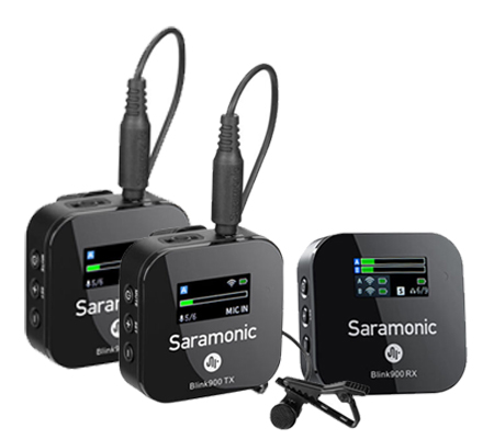 Saramonic Blink 900 B2 TX+TX+RX Wireless Lavalier Microphone