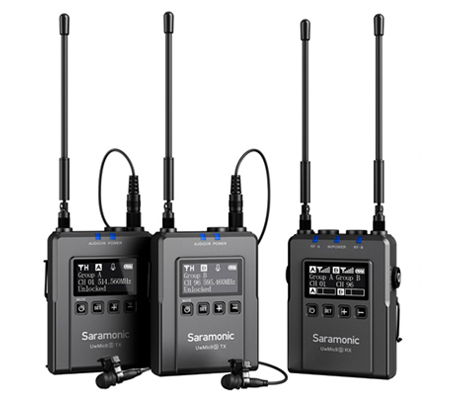 Saramonic UwMic9S Kit2 TX+TX+RX 2-Person Camera-Mount Wireless Omni Lavalier Microphone