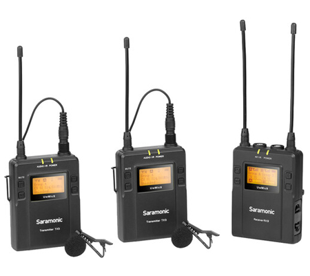 Saramonic UwMic9 Kit2 TX9+TX9+RX9 Camera-Mount Wireless Omni Lavalier Microphone System