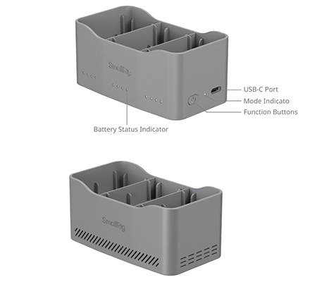 SmallRig 65W Drone Battery Charger for DJI Mini 5 / 4 / 3 Pro 6501