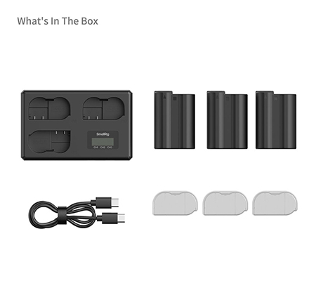 SmallRig EN-EL15C Triple Battery + Charger Kit for Nikon Camera 6018