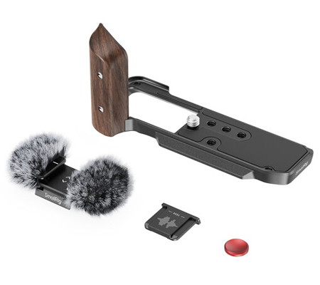 SmallRig L-Shape Mount Plate with Wooden Handle for Fujifilm X-M5 5260 Black