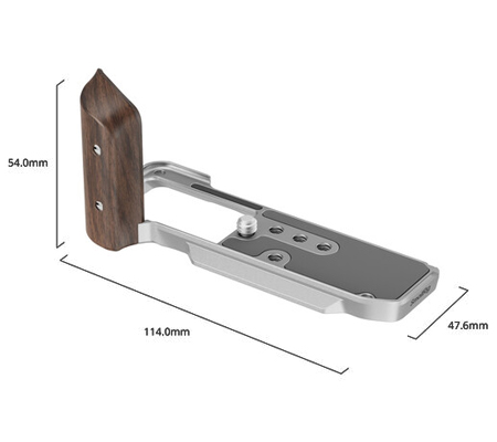 SmallRig L-Shape Mount Plate with Wooden Handle for Fujifilm X-M5 5261 Silver