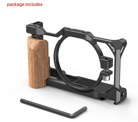 SmallRig Cage with Wooden Handgrip for Sony ZV1 2937