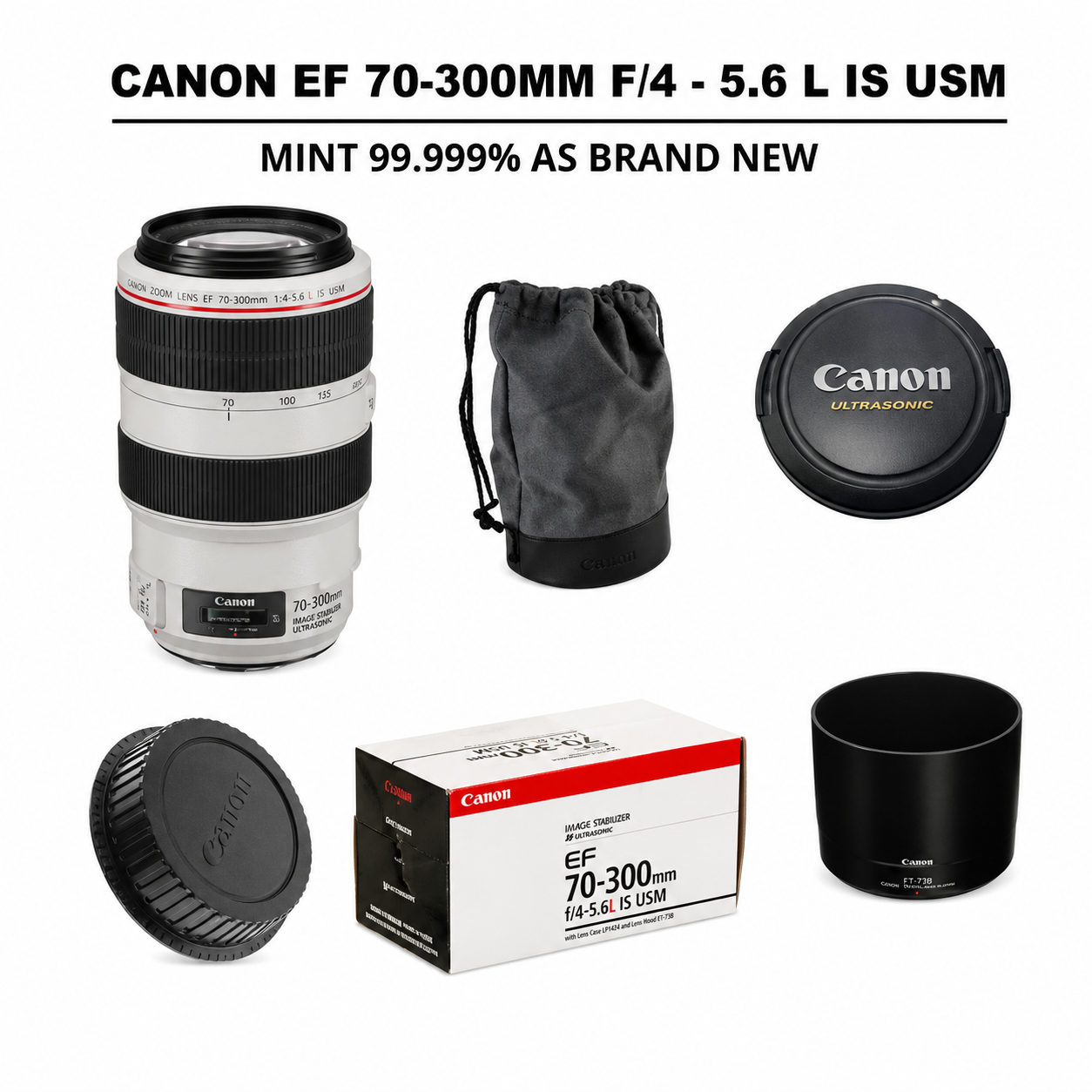 ::: USED ::: CANON EF 70-300MM F/4-5.6 L IS USM (MINT - 480) - CONSIGNMENT