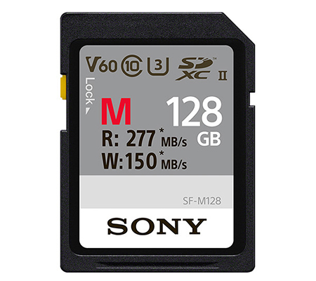 Sony SDXC SF-M128 128GB UHS-II U3 (Read 277MB/s and Write 150MB/s)