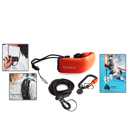 Sony Travel Kit (Floating Strap + Leather Strap + Carabiner) for Action Camera