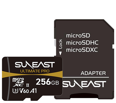 Suneast Micro SD 256GB 280MB/s UHS-II V60 Series Ultimate PRO SE-MS2256G26G1F