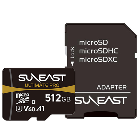 Suneast MicroSD 512GB 280MB/s UHS-II V60 Series Ultimate PRO SE-MS2512G26G1F