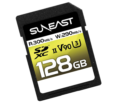 Suneast SDXC 128GB 300MB/s UHS-II Ultimate Pro V90 Series SE-SDU2128GA300