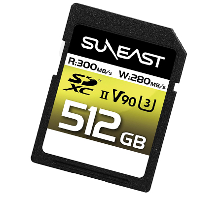 Suneast SDXC 512GB 300MB/s UHS-II Ultimate Pro V90 Series SE-SDU2512GA300
