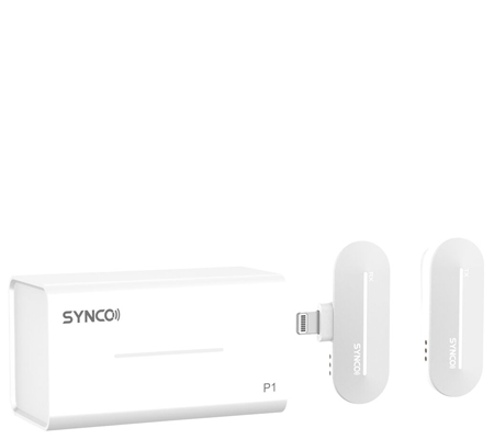 Synco P1L Single-Wireless Microphone for Lighting Pearl White