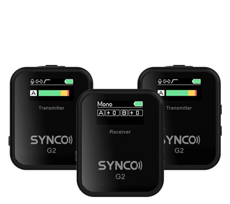 Synco G2-A2 Digital Wireless Microphone System TX+TX+RX for Camera / Smartphone