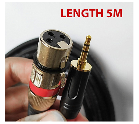 Tetherplus XLR Female to 3.5mm Audio Microphone Cable 5m