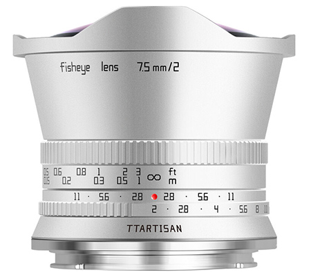 TTArtisan 7.5mm f/2 Fisheye for Nikon Z Mount APSC Silver