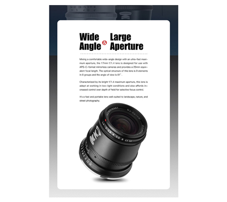 TTArtisan 17mm f/1.4 for Nikon Z Mount APSC Silver