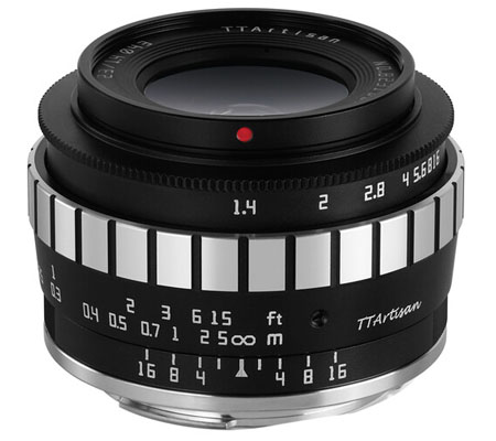 TTArtisan 23mm f/1.4 for Canon EF-M Mount APSC Black-Silver