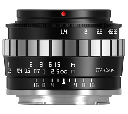 TTArtisan 23mm f/1.4 for Sigma Leica L Mount APSC Black Silver