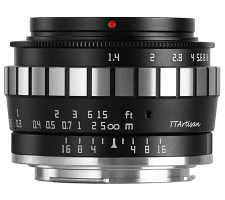 TTArtisan 23mm f/1.4 for Fujifilm X Mount APSC Black-Silver