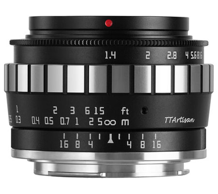 TTArtisan 23mm f/1.4 for Sony E Mount APSC Black Silver