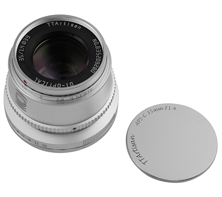 TTArtisan 35mm f/1.4 for Fujifilm X Mount APSC Silver