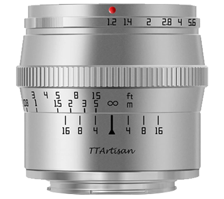 TTArtisan 50mm f/1.2 for Sony E Mount APSC Silver