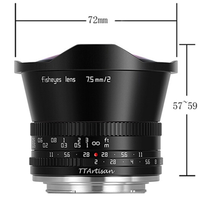 TTArtisan 7.5mm f/2 Fisheye for Sony E Mount APSC