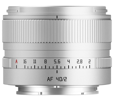 TTArtisan AF 40mm f/2 for Sony FE Mount Full Frame Silver